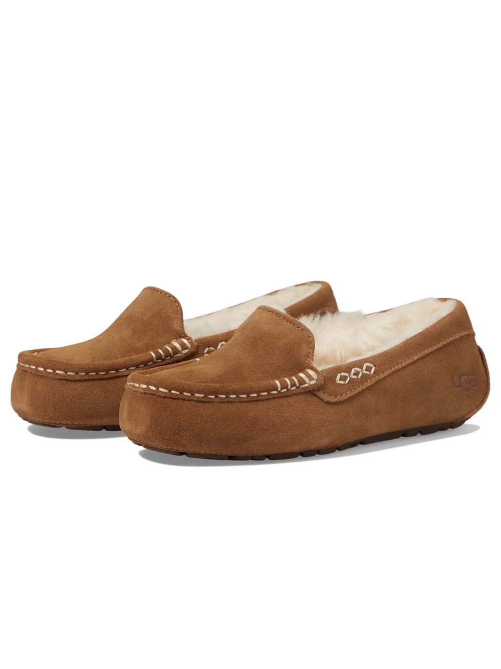 UGG women’s chestnut Suede Cozy Slip-On Moccasin slipper